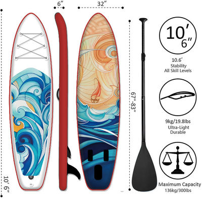 Drop Stitch Touring Sup Board Inflatable Paddle For Water Sports Area